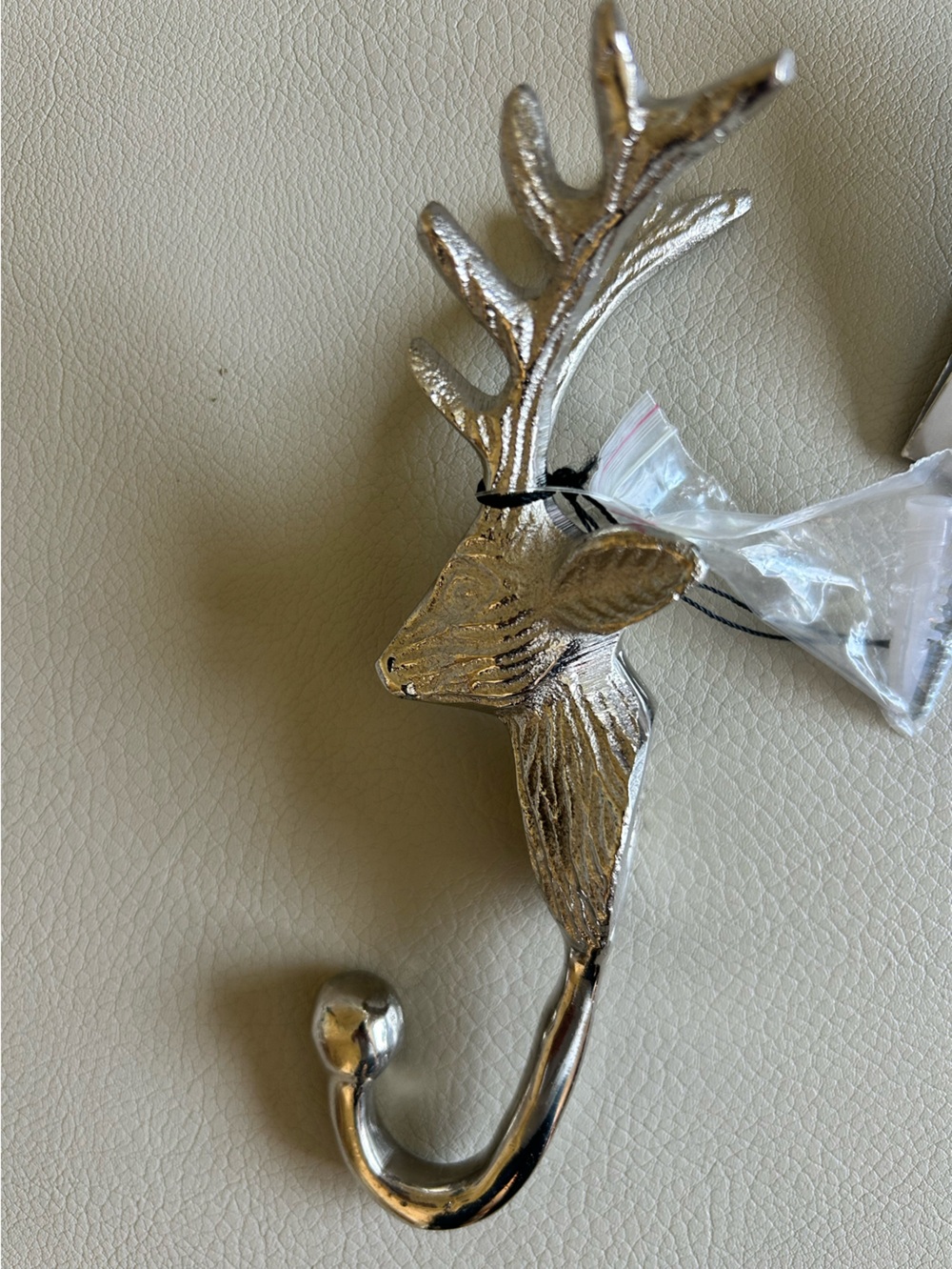 Broyhill NWT Silver Cast Deer Antler Wall Hook Lightweight - Picture 4 of 9